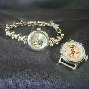 Price Drop- Lot Of 2 Vintage Mickey Mouse Watches